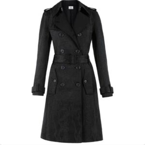 RARE Altuzarra for Target 20th Anniversary Trench Coat Snake Print Black S